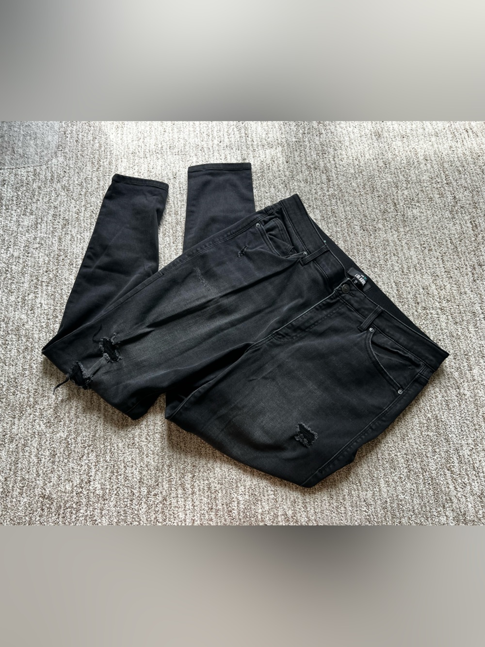 LuLaRoe Black Distressed Skinny Jeans